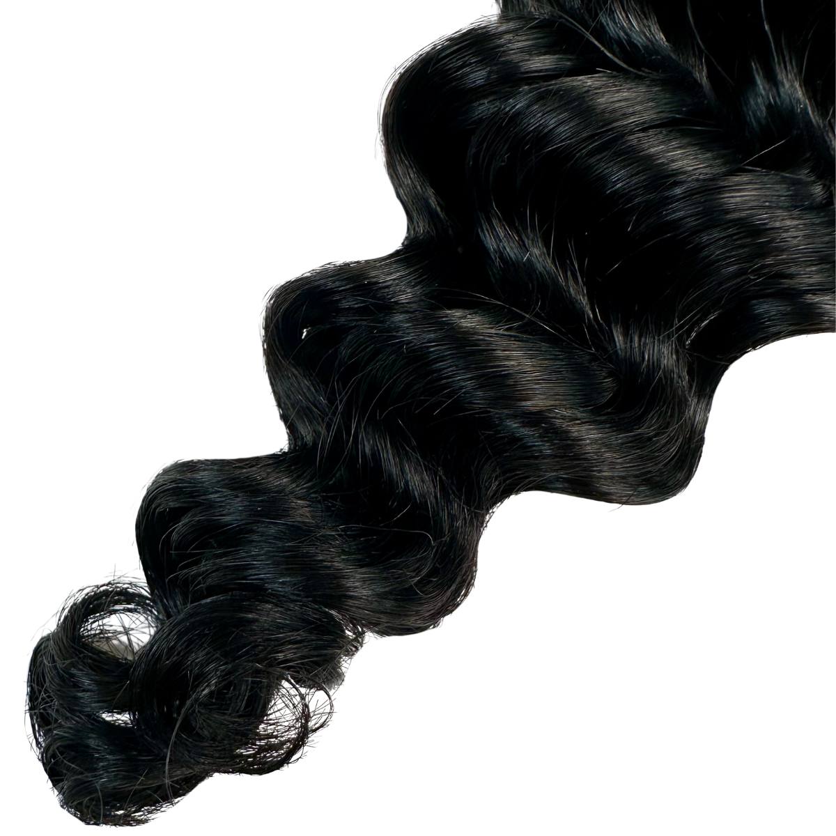 Jet Black Deep Wave Bulk 100% Human Braiding Hair