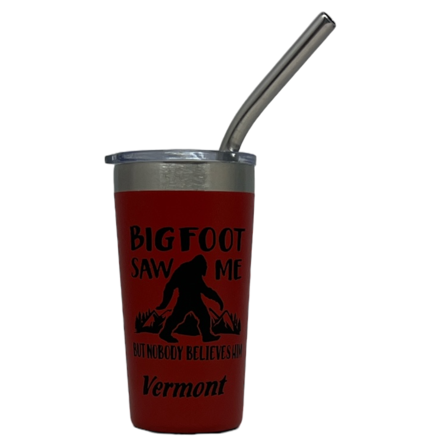 Vermont Bigfoot Stainless Steel 2oz Shooter  - Red