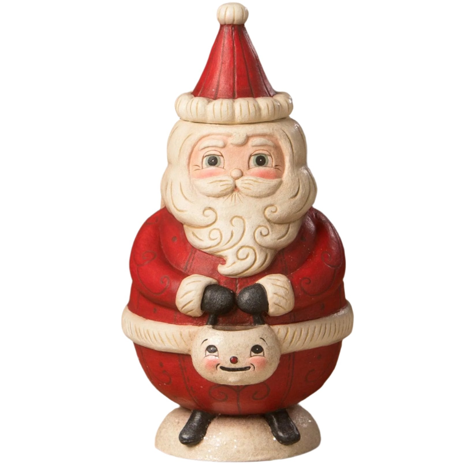 St. Nick Jolly Jar by Johanna Parker for Bethany Lowe