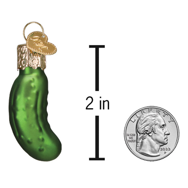 Gumdrop Mini Pickle Glass Ornament