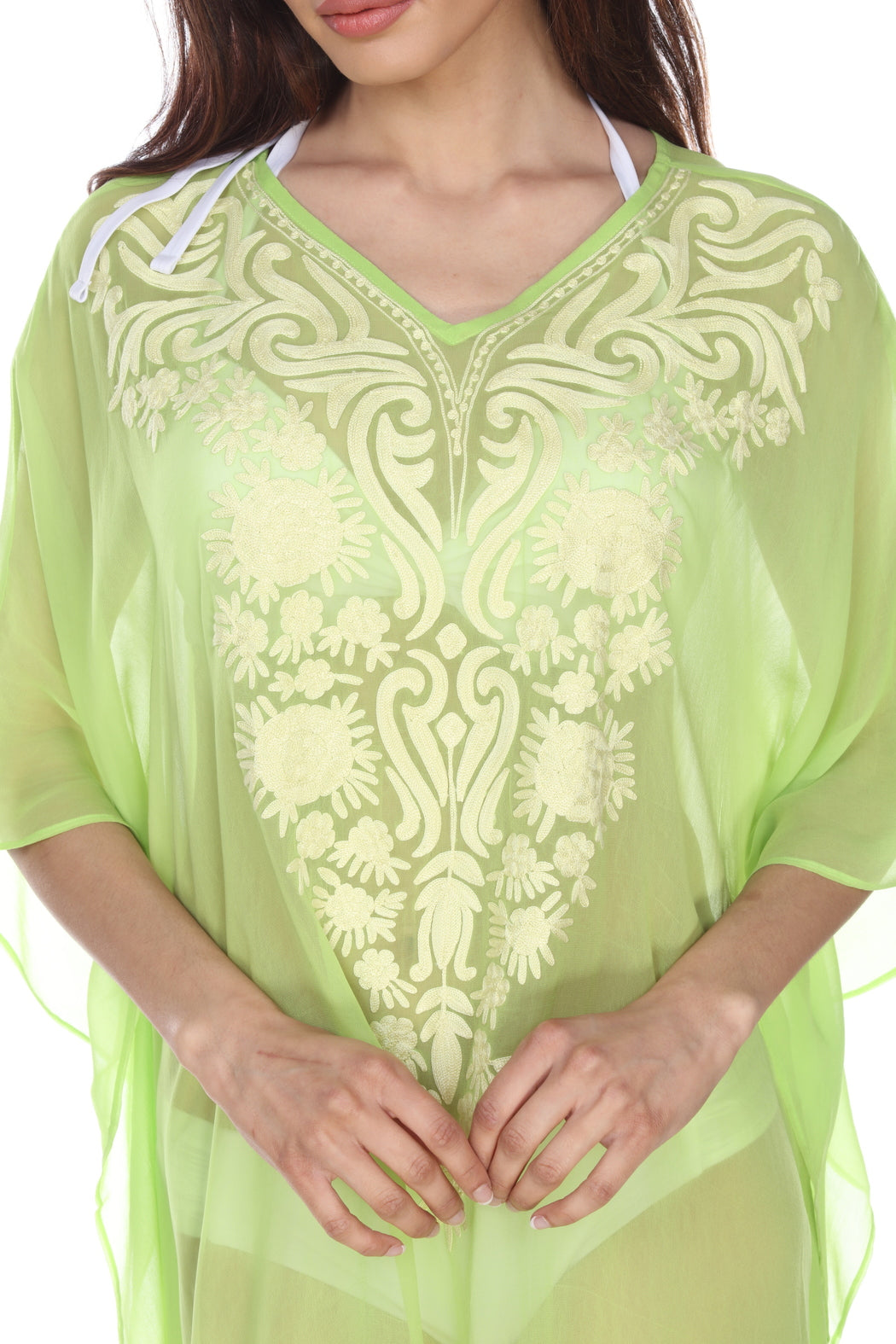 Sheer Embroidered Cover-Up