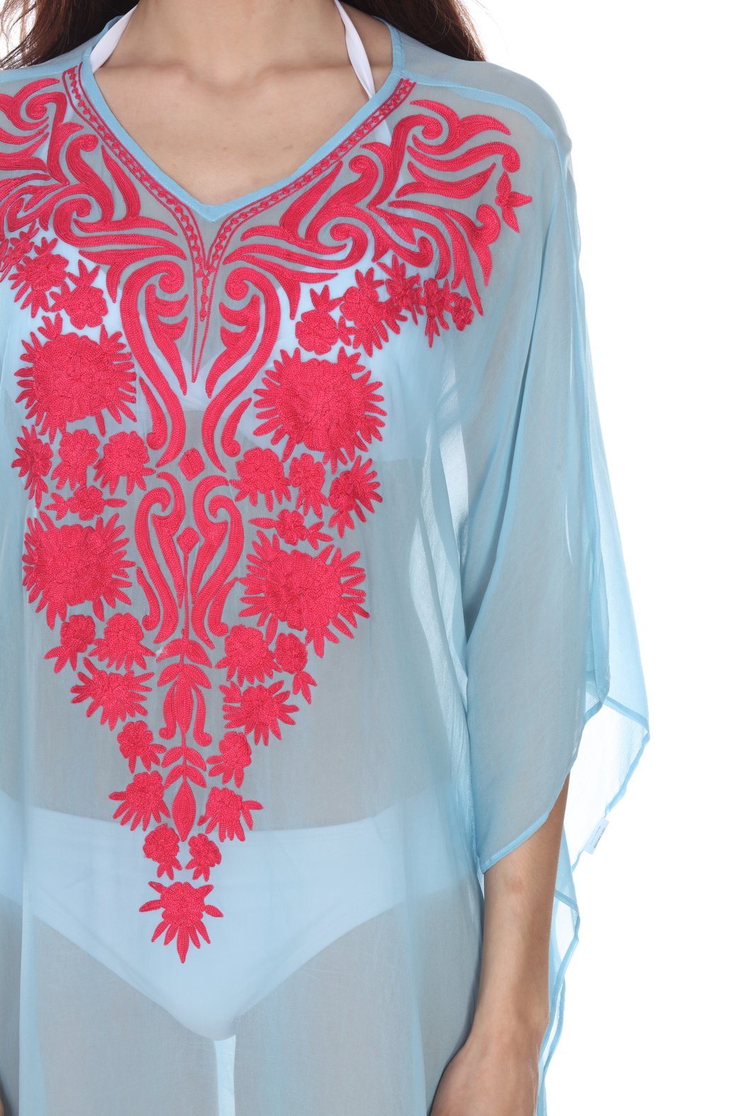 Sheer Embroidered Cover-Up