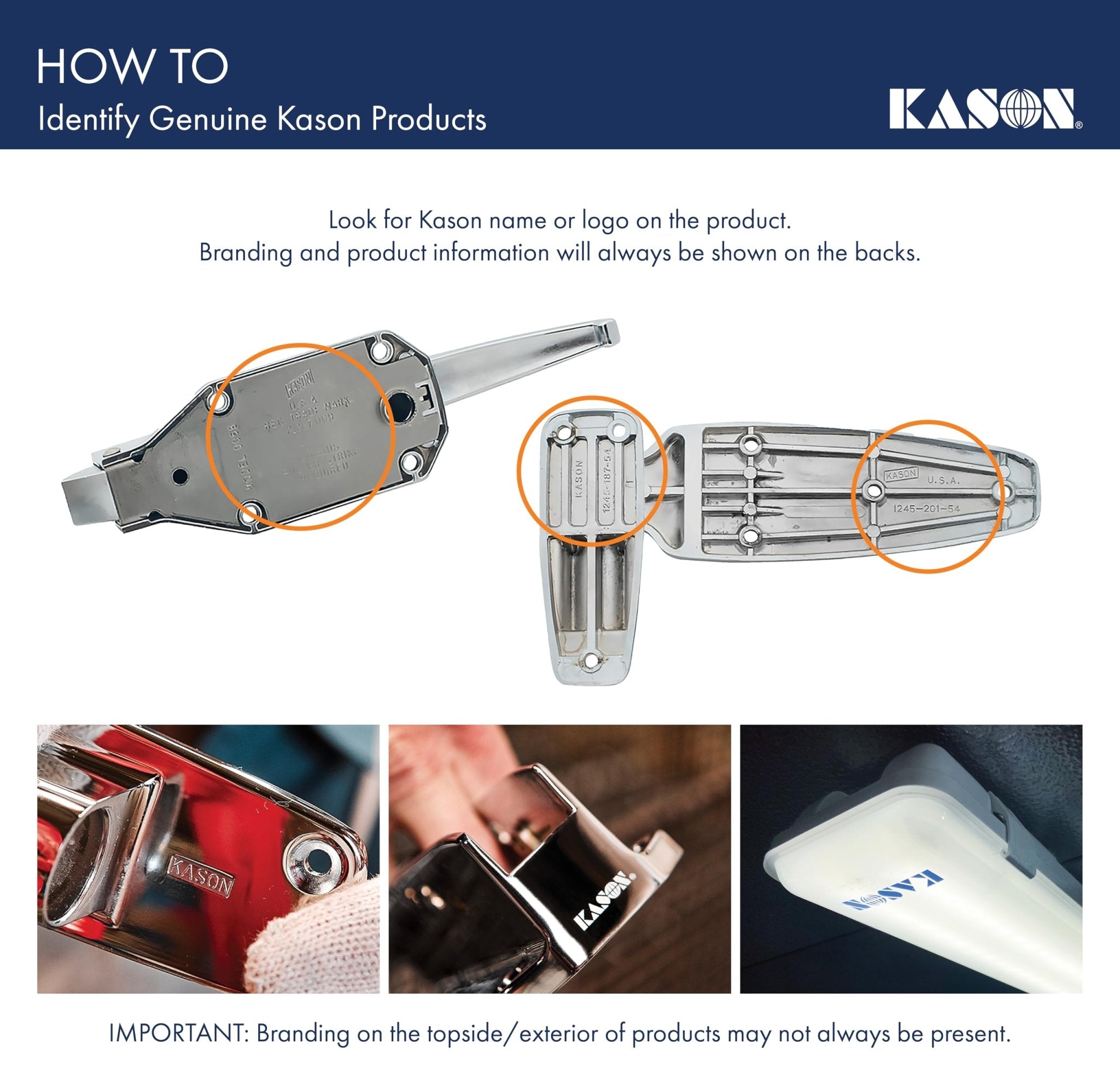 Kason 1245 Reversible Cam-Rise Hinge, Flush, 11245000028