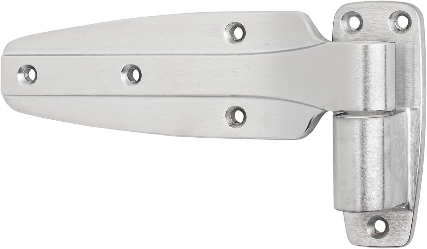 Kason 1245 Reversible Cam-Rise Hinge, Flush Offset, Brushed Chrome Finish, 11245000088