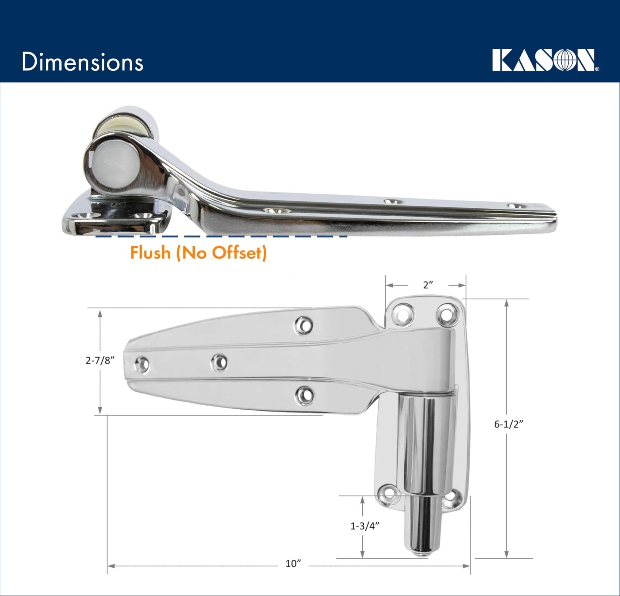 Kason 1248 Spring Assisted Hinge, 1-1/2 Inch Offset, 11248000022