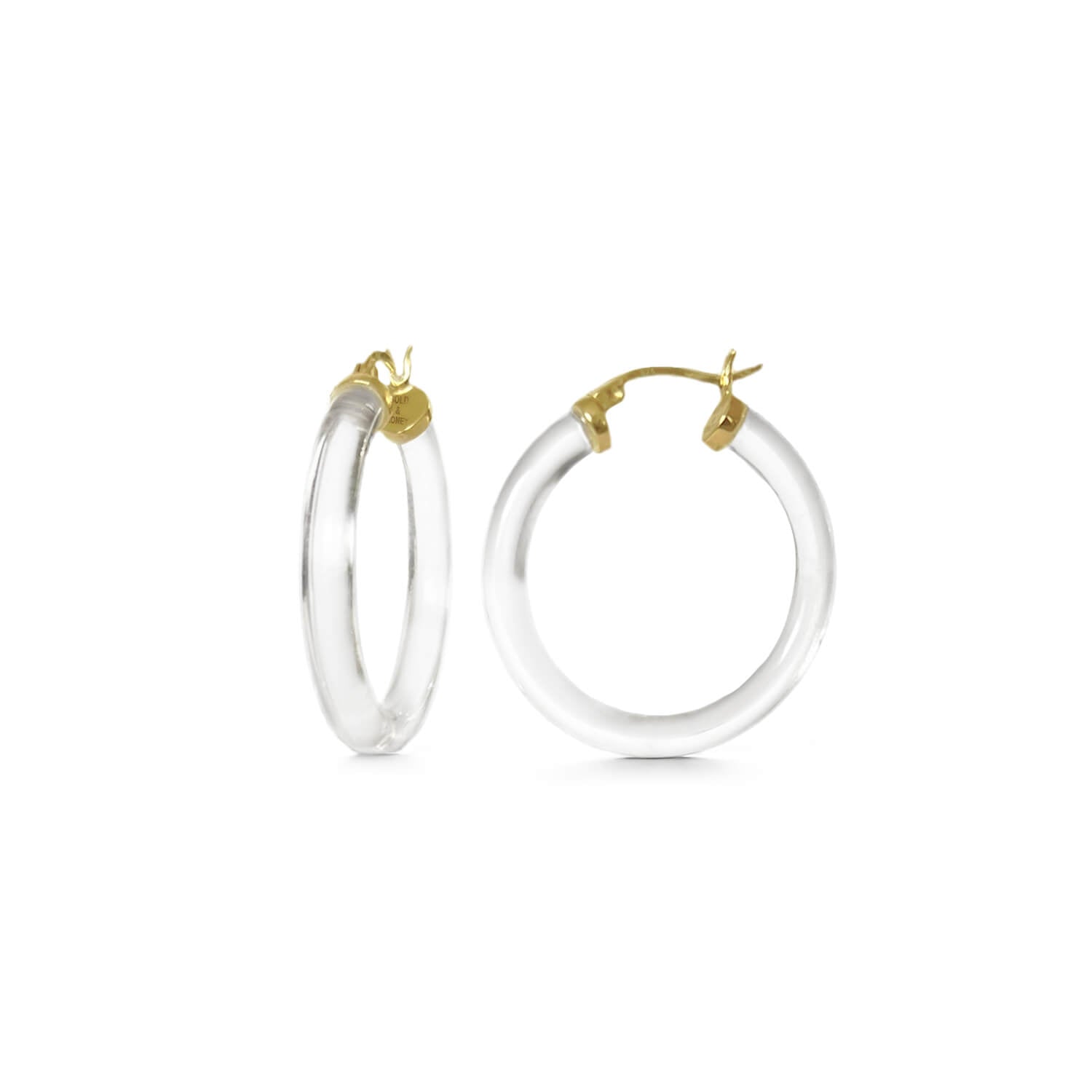 Thin Lucite Hoop Earrings