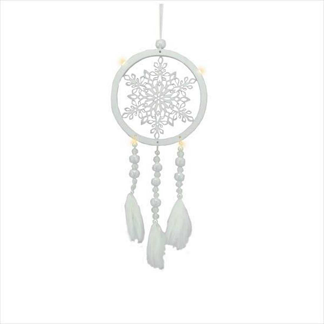 Lighted LED Snowflake Dream Catcher Ornament
