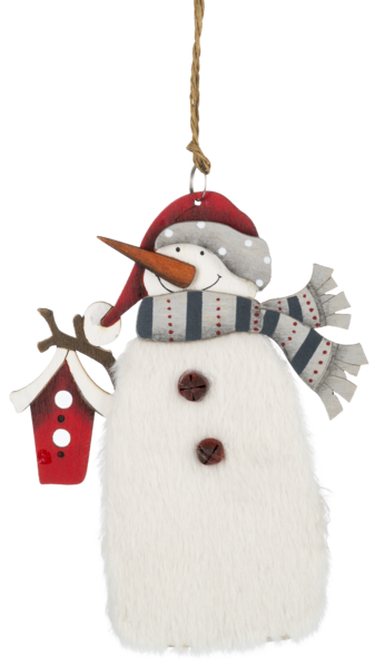 Fuzzy Snowman Ornament -