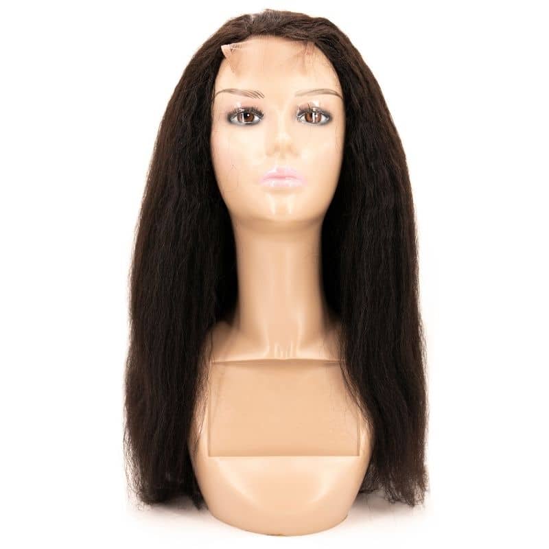 Kinky Straight 4x4 Transparent Lace 100% Human Hair Closure Wig