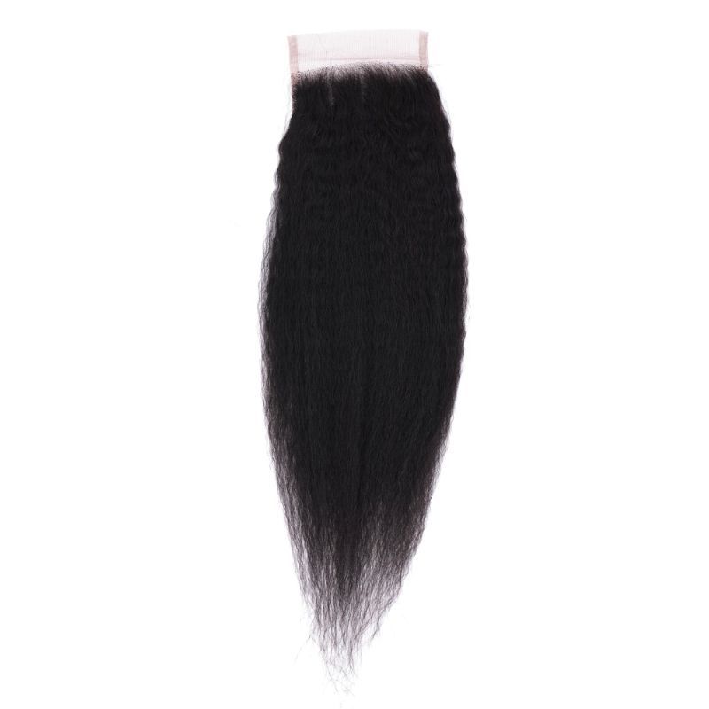 Kinky Straight 4x4 Transparent Lace Human Hair Closure