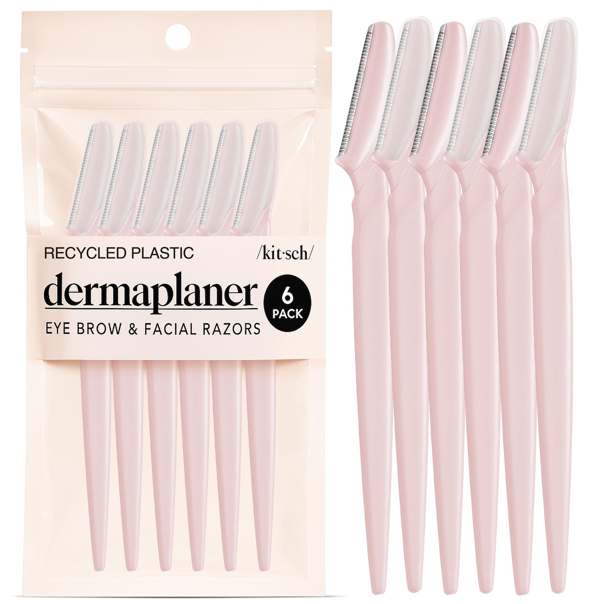Kitsch Dermaplane Razor for Women Face - Face Razors for Women and Men - Eyebrow Trimmer, Shaver, Recycled Plastic Dermaplaning and Skin Care Tool - Terracotta, 12 pcs