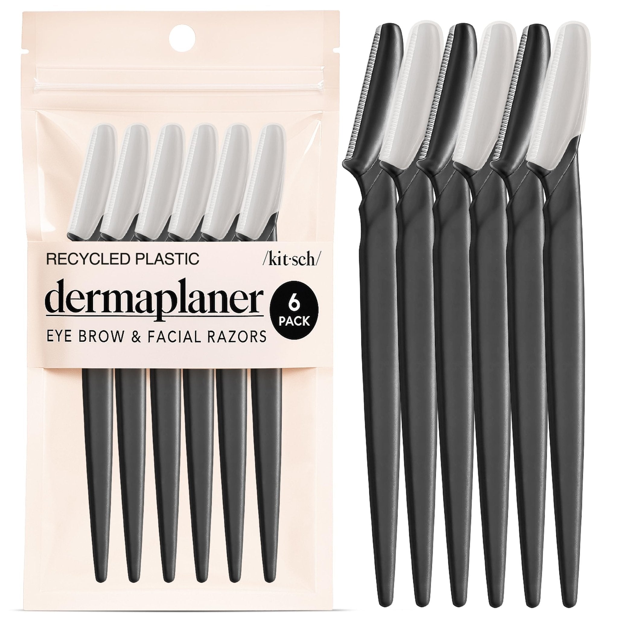 Kitsch Dermaplane Razor for Women Face - Face Razors for Women and Men - Eyebrow Trimmer, Shaver, Recycled Plastic Dermaplaning and Skin Care Tool - Terracotta, 12 pcs