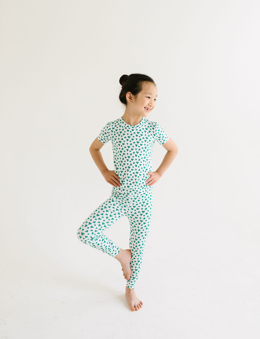 Short Sleeve Bamboo PJ - Shamrock