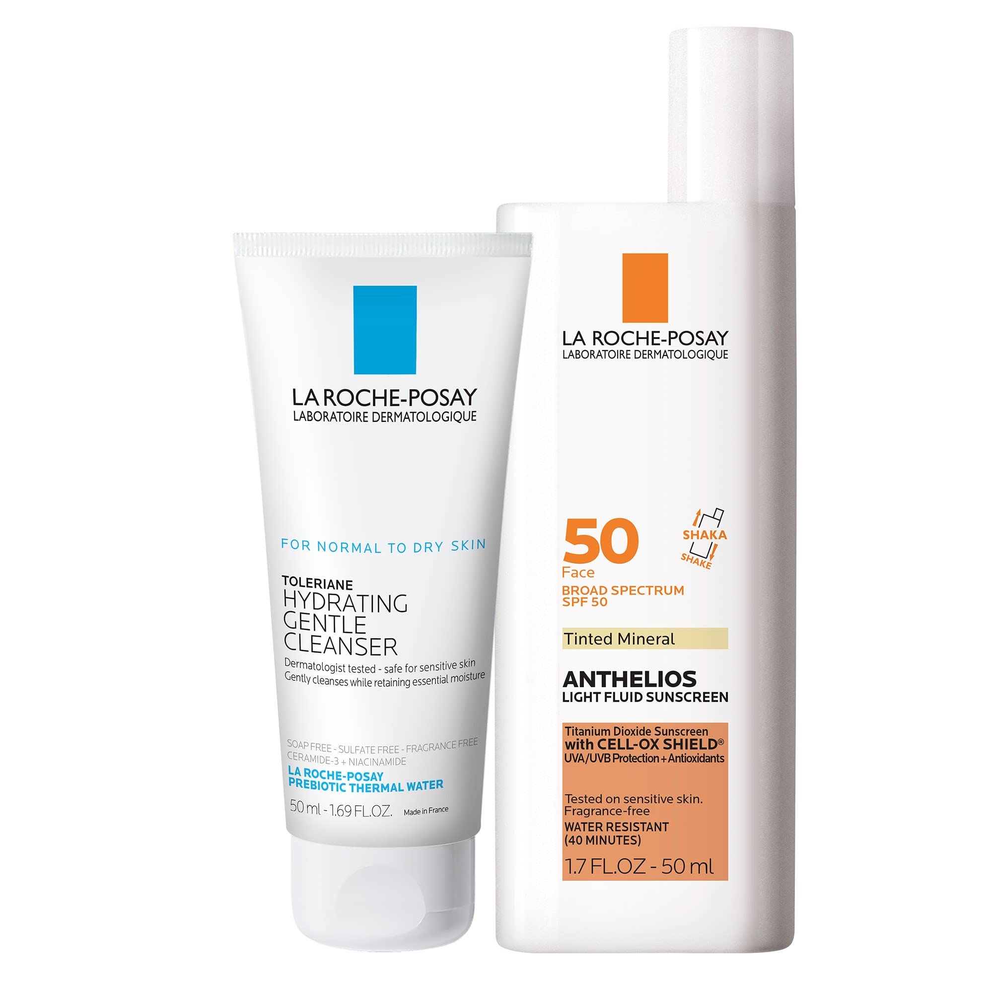 La Roche-Posay Anthelios Sunscreen SPF 50, Ultra-Light Fluid Broad Spectrum SPF 50, Face Sunscreen with Titanium Dioxide Mineral, Lightweight & Fast-Absorbing, Oil-Free, Matte Finish