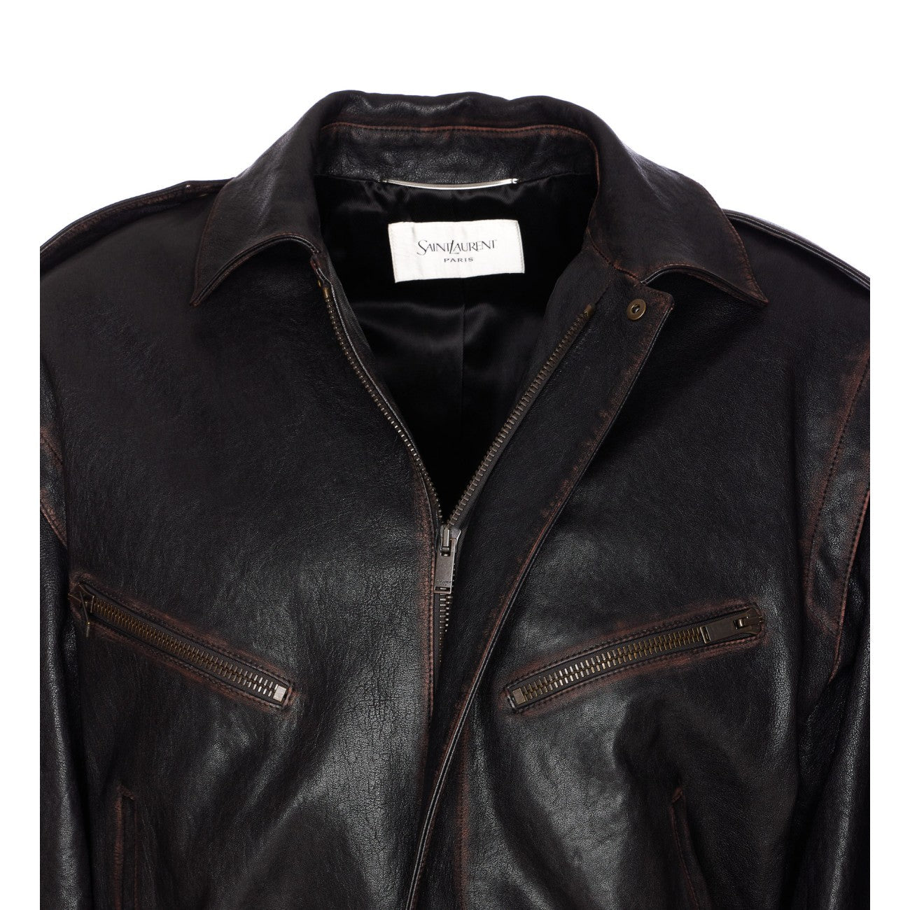 Saint Laurent Men Leather Jacket