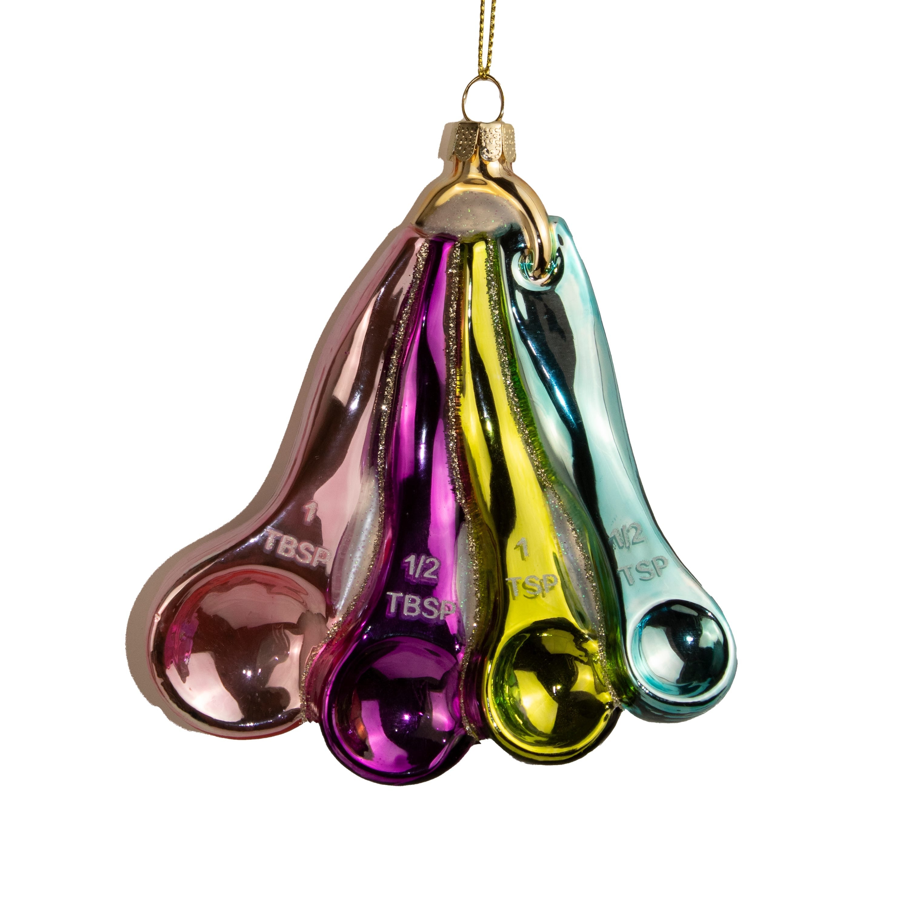 Glass Measuring Spoons Ornament