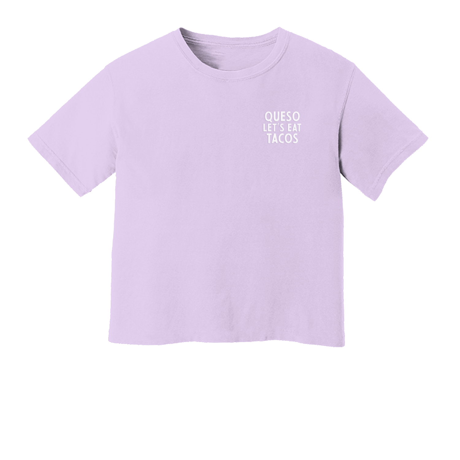 Queso Let's Eat Tacos Washed Crop Tee
