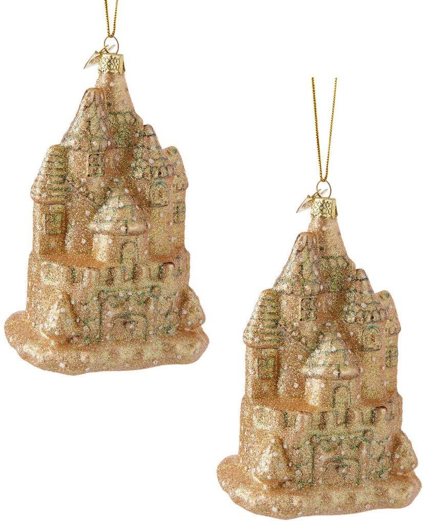 Glass Sand Castle Ornament