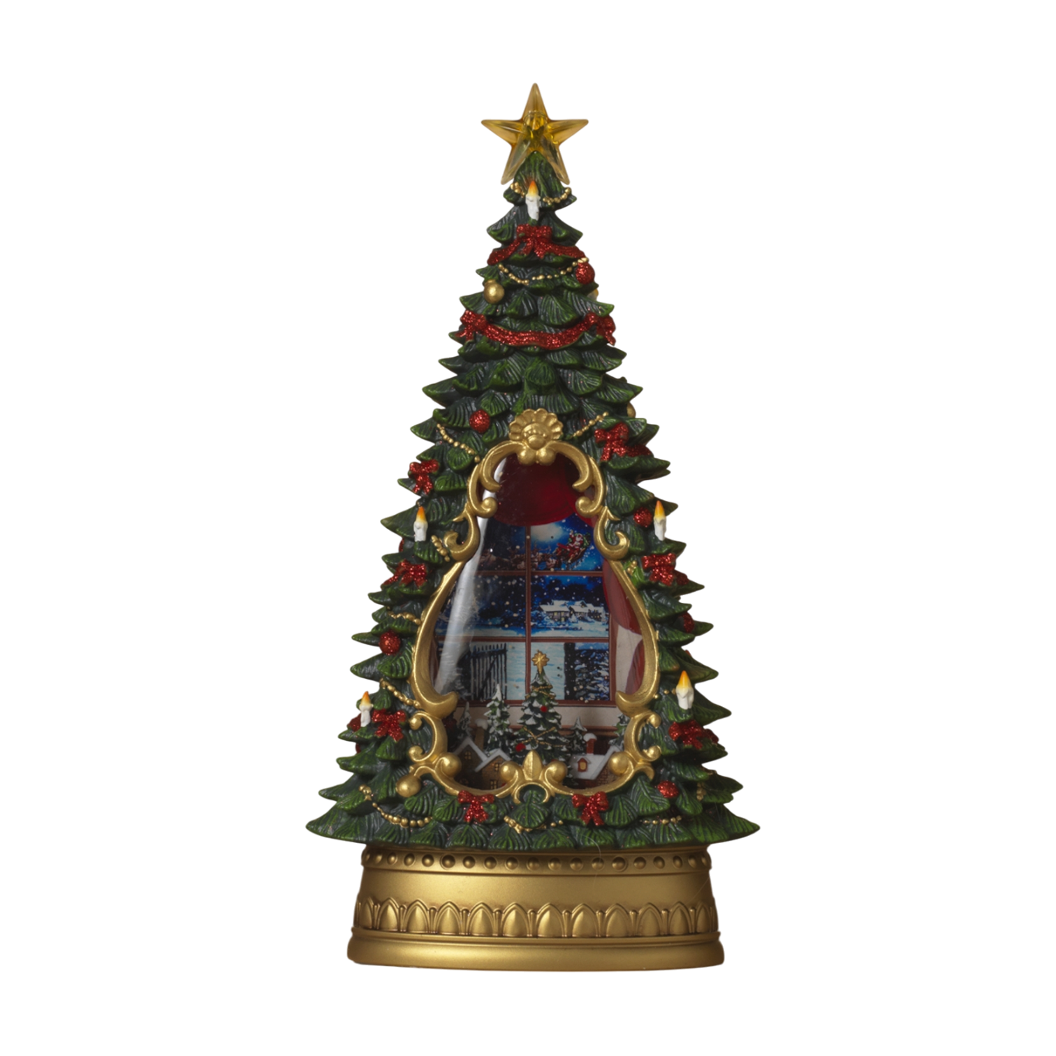Lighted Tree Spinning Waterglobe -