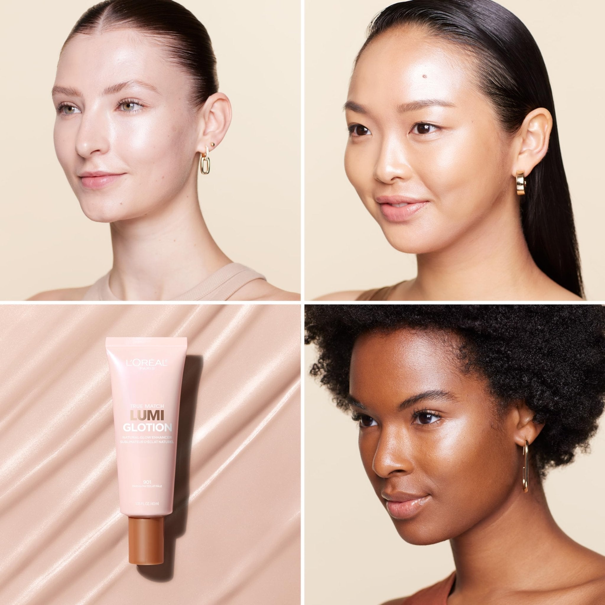L'Oreal Paris Makeup True Match Lumi Glotion, Natural Glow Enhancer, Illuminator Highlighter, Bronzing Drops For a Sun-Kissed Glow, 902 Light