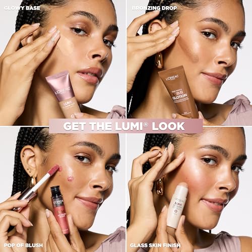 L'Oreal Paris Makeup True Match Lumi Glotion, Natural Glow Enhancer, Illuminator Highlighter, Bronzing Drops For a Sun-Kissed Glow, 902 Light