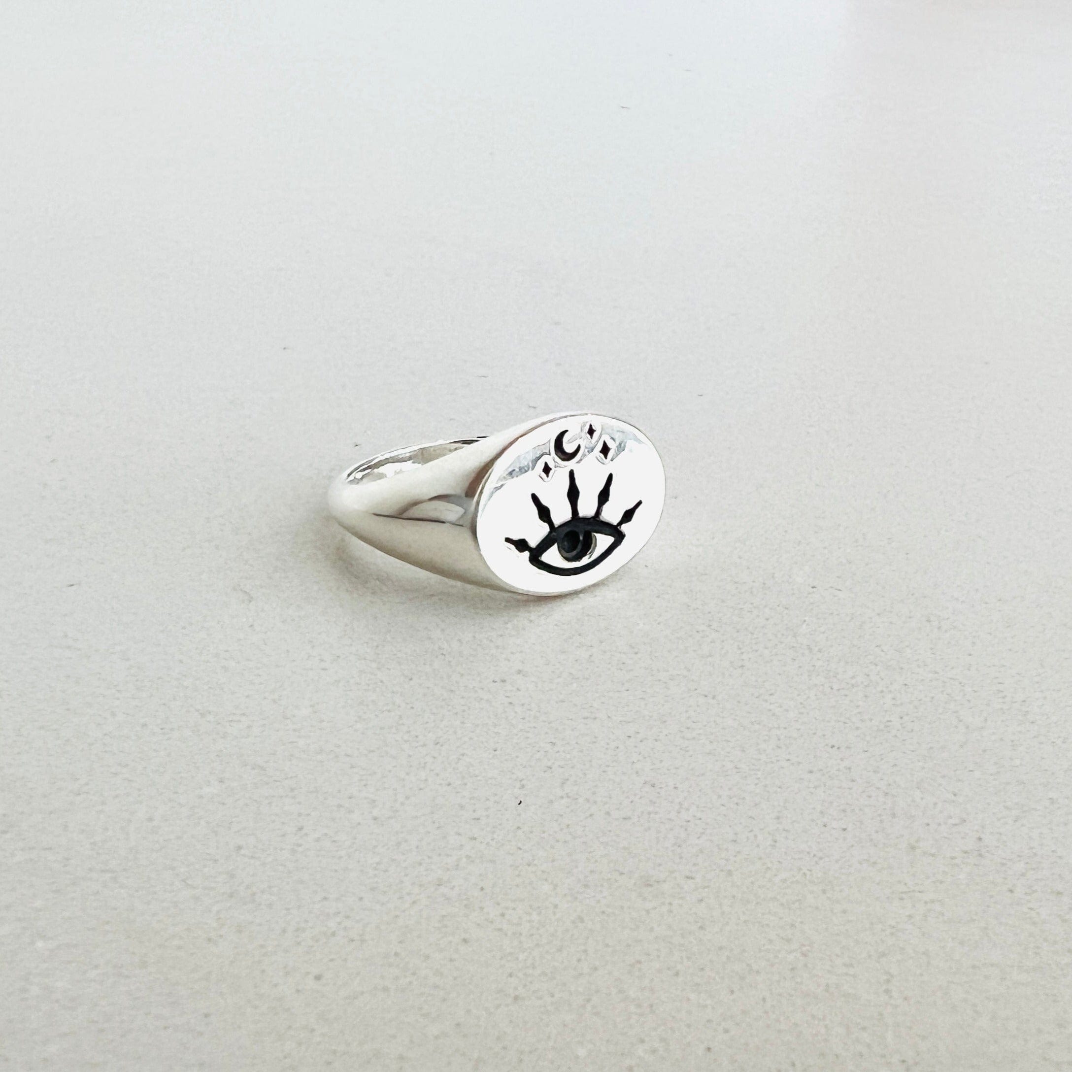 Evil Eye Signet Ring