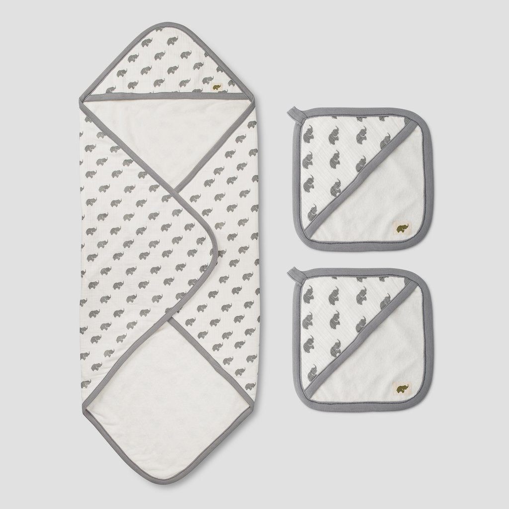 Bath Bundle - Grey Elephant