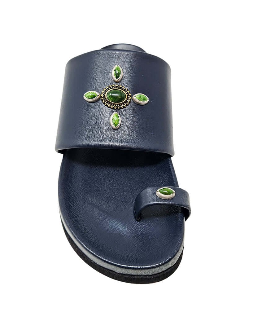 Tyche Navy Toe Ring Sandal