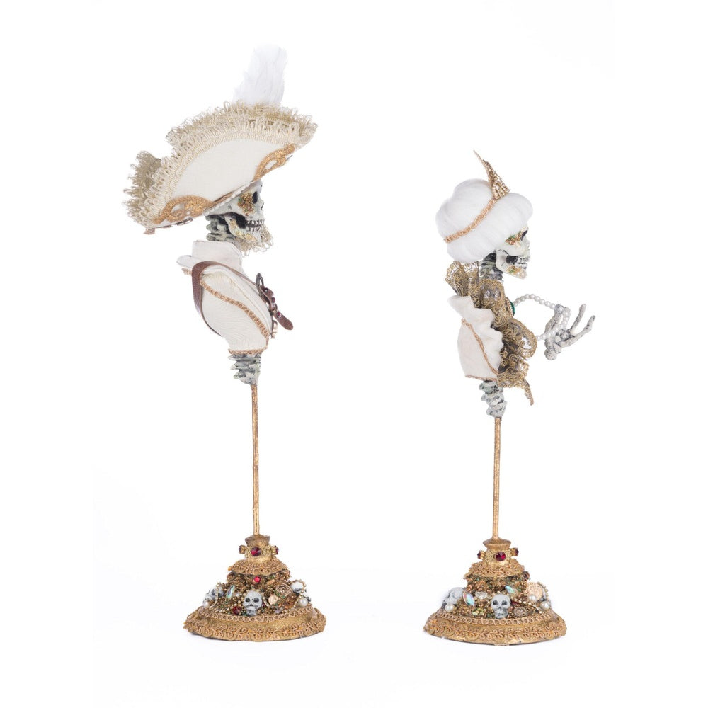 Male and Female Skeleton Bust Tabletop Assortment of 2 by Katherine's Collection