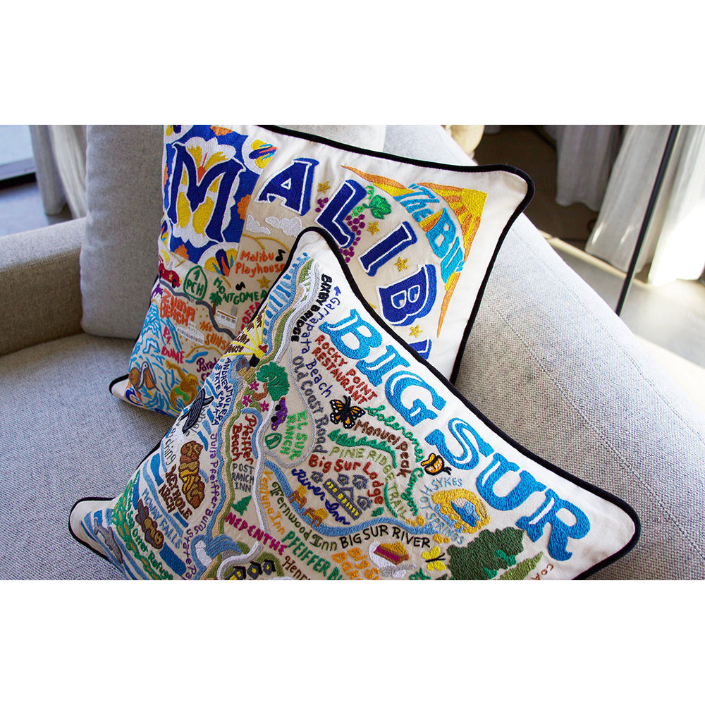 Malibu Hand-Embroidered Pillow