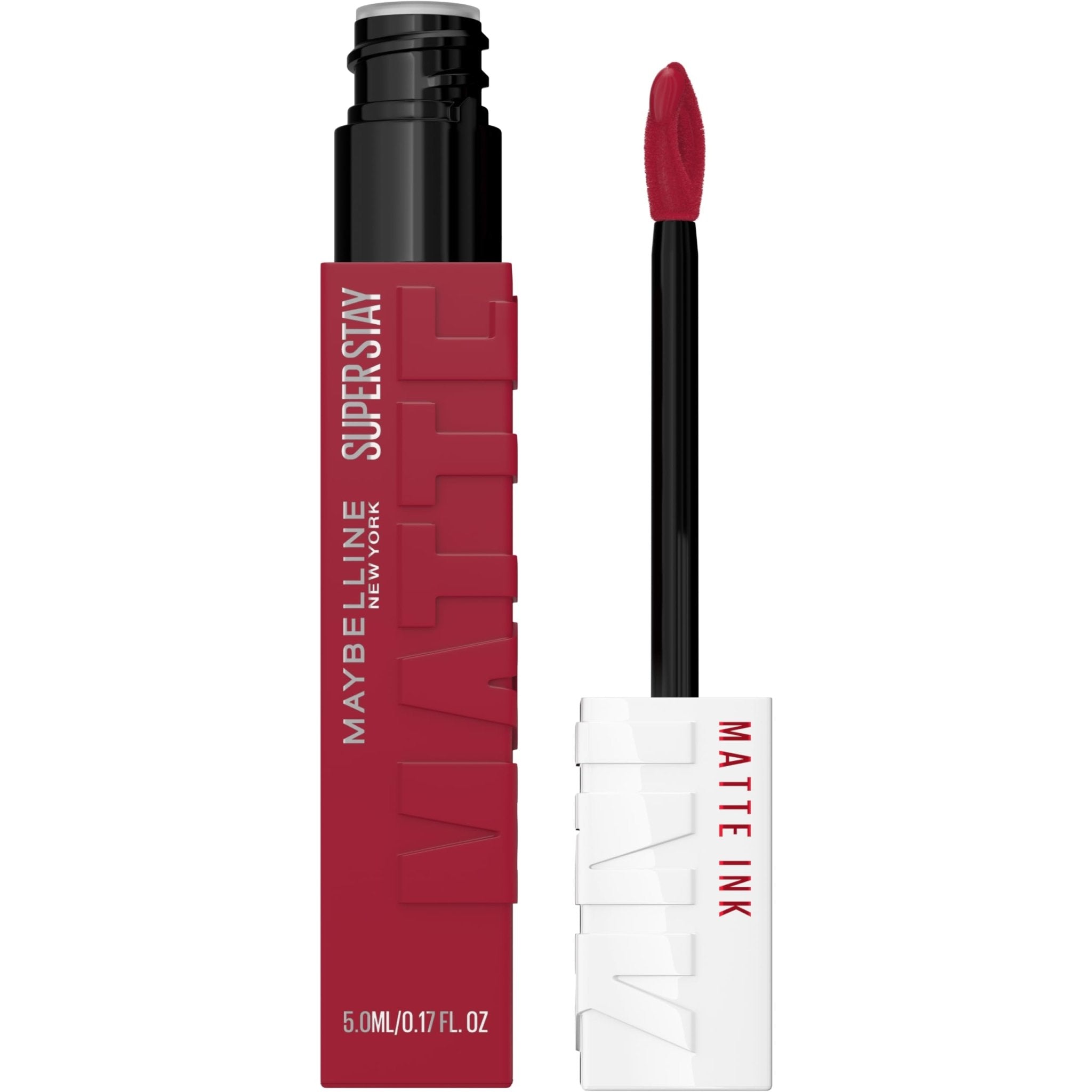 Maybelline Super Stay Matte Ink Liquid Lipstick Makeup, Long Lasting High Impact Color, Up to 16H Wear, Pioneer, Blue Red, 1 Count, Packaging May Vary