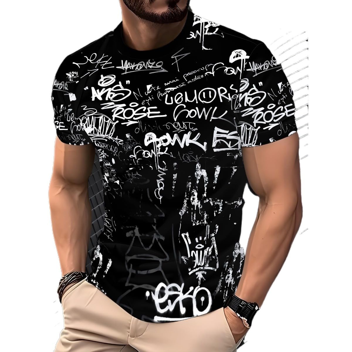 Men's New Summer Comfortable Joker, Loose Short-Sleeved T-Shirt