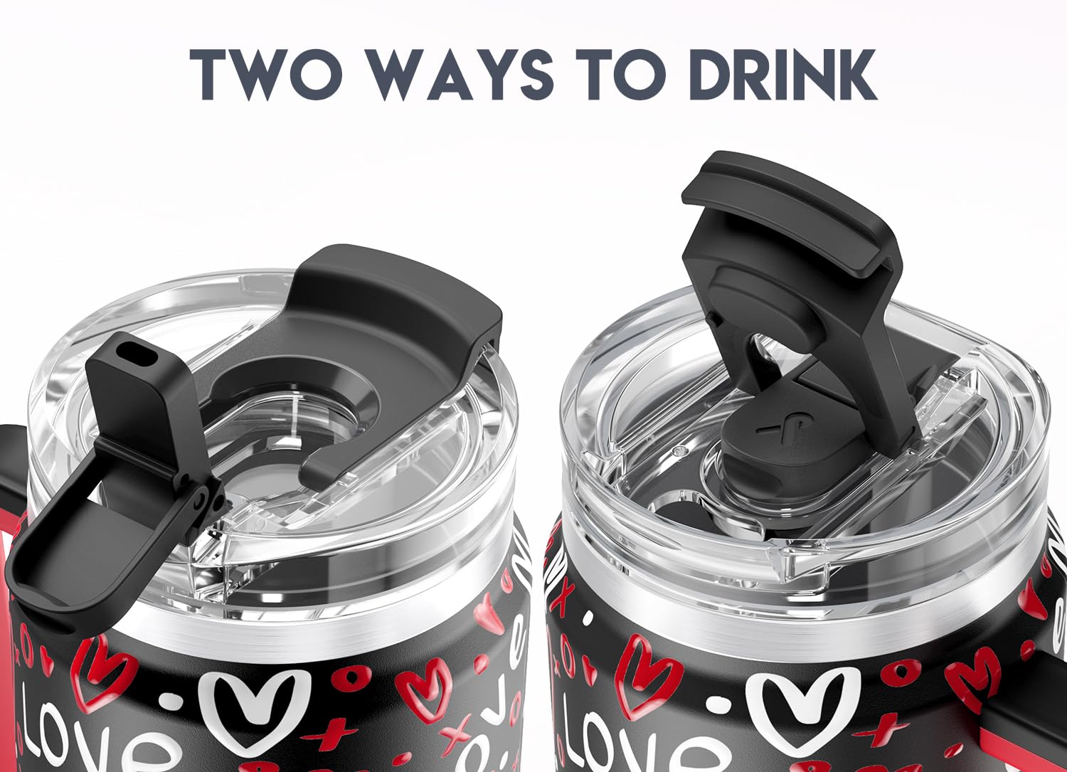 Meoky 40 oz Tumbler with Handle and Straw, Insulated Tumbler with Lid and Straw, Stainless Steel Travel Mug, Keeps Cold for 34 Hours, 100% Leak Proof, Fits in Car Cup Holder (Night)