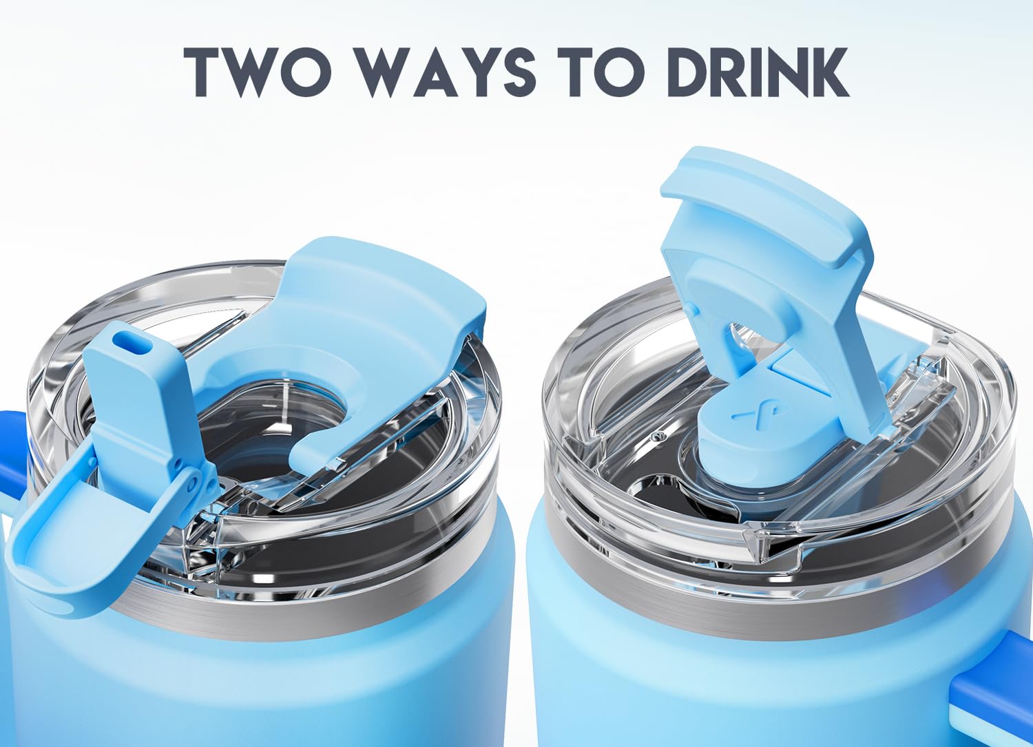 Meoky 40 oz Tumbler with Handle and Straw, Insulated Tumbler with Lid and Straw, Stainless Steel Travel Mug, Keeps Cold for 34 Hours, 100% Leak Proof, Fits in Car Cup Holder (Night)