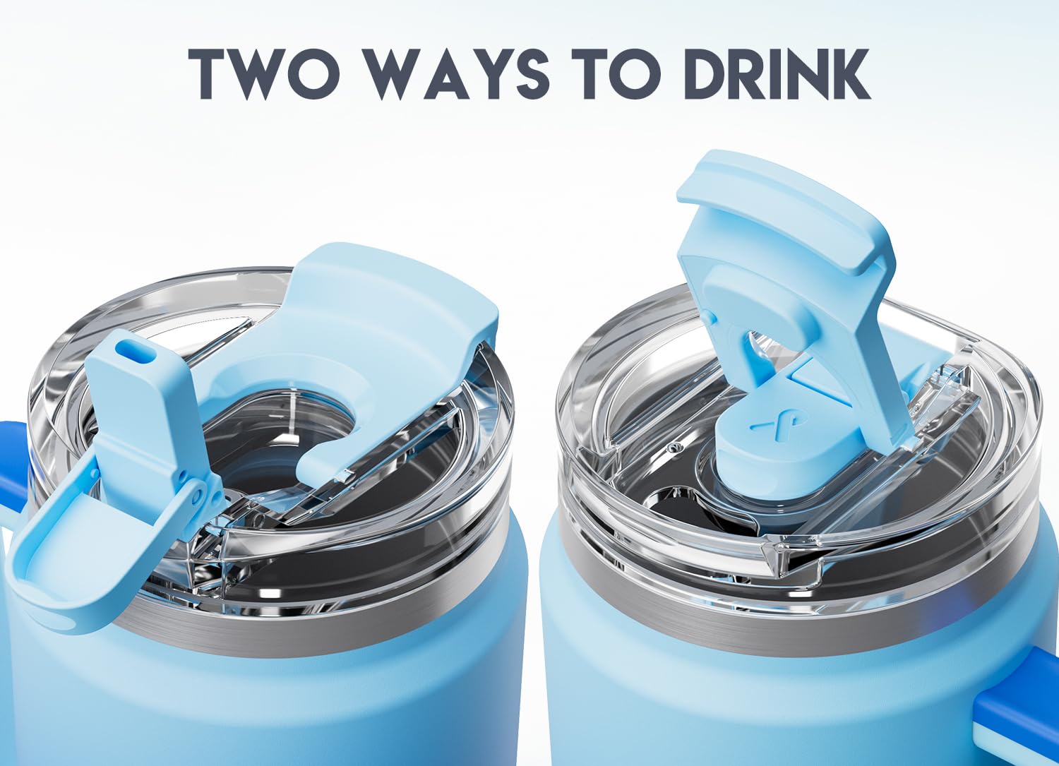 Meoky 40 oz Tumbler with Handle and Straw, Insulated Tumbler with Lid and Straw, Stainless Steel Travel Mug, Keeps Cold for 34 Hours, 100% Leak Proof, Fits in Car Cup Holder (Night)