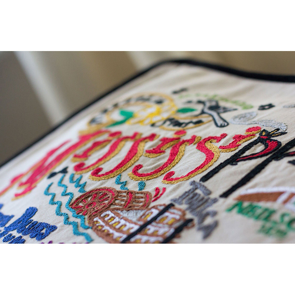 Mississippi Hand-Embroidered Pillow