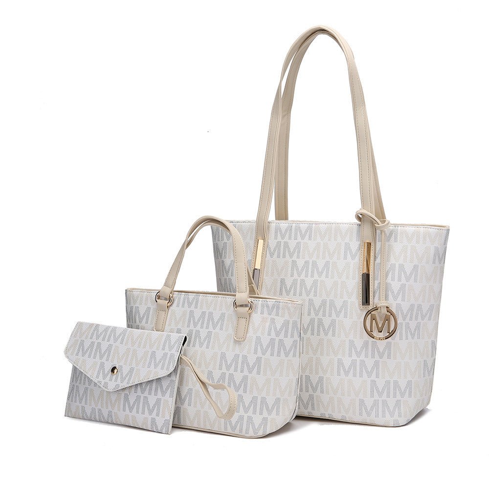 MKF Collection Aylet M Tote with Mini Handbag and Wristlet Pouch by Mia Made of high-quality vegan leather