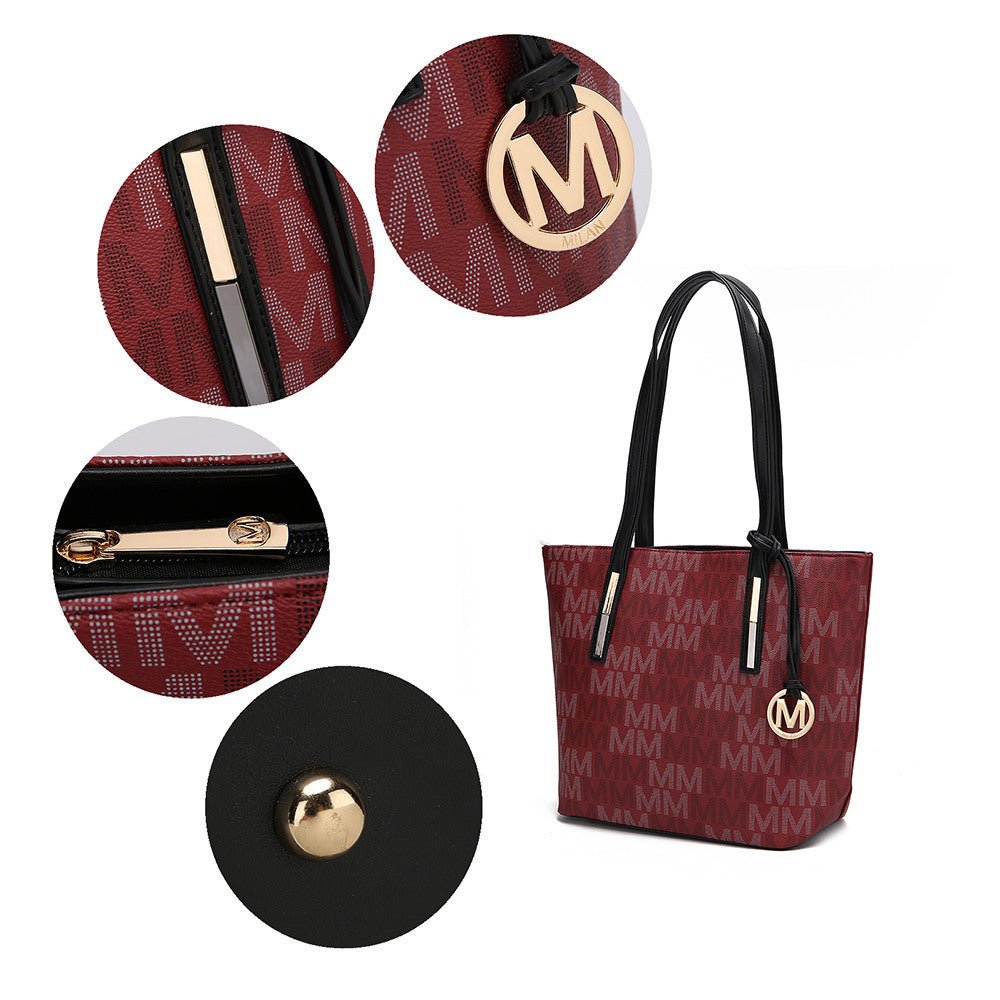 MKF Collection Aylet M Tote with Mini Handbag and Wristlet Pouch by Mia Made of high-quality vegan leather