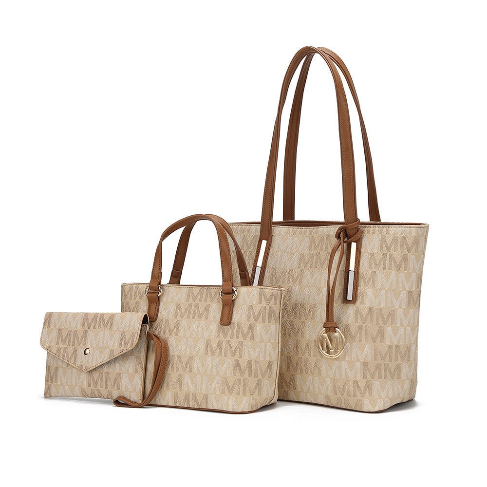 MKF Collection Aylet M Tote with Mini Handbag and Wristlet Pouch by Mia Made of high-quality vegan leather