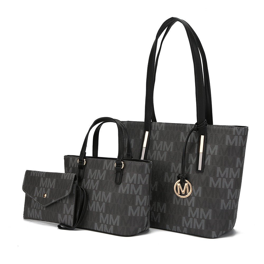 MKF Collection Aylet M Tote with Mini Handbag and Wristlet Pouch by Mia Made of high-quality vegan leather
