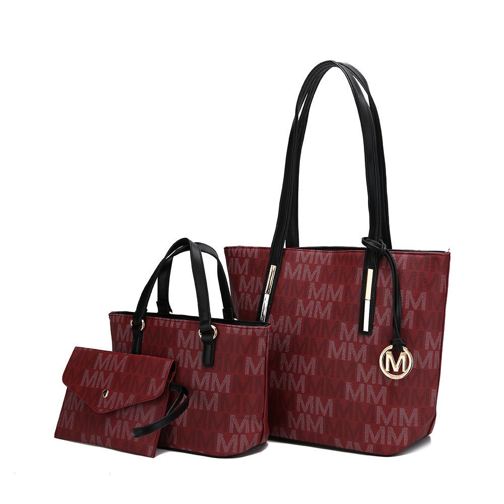 MKF Collection Aylet M Tote with Mini Handbag and Wristlet Pouch by Mia Made of high-quality vegan leather