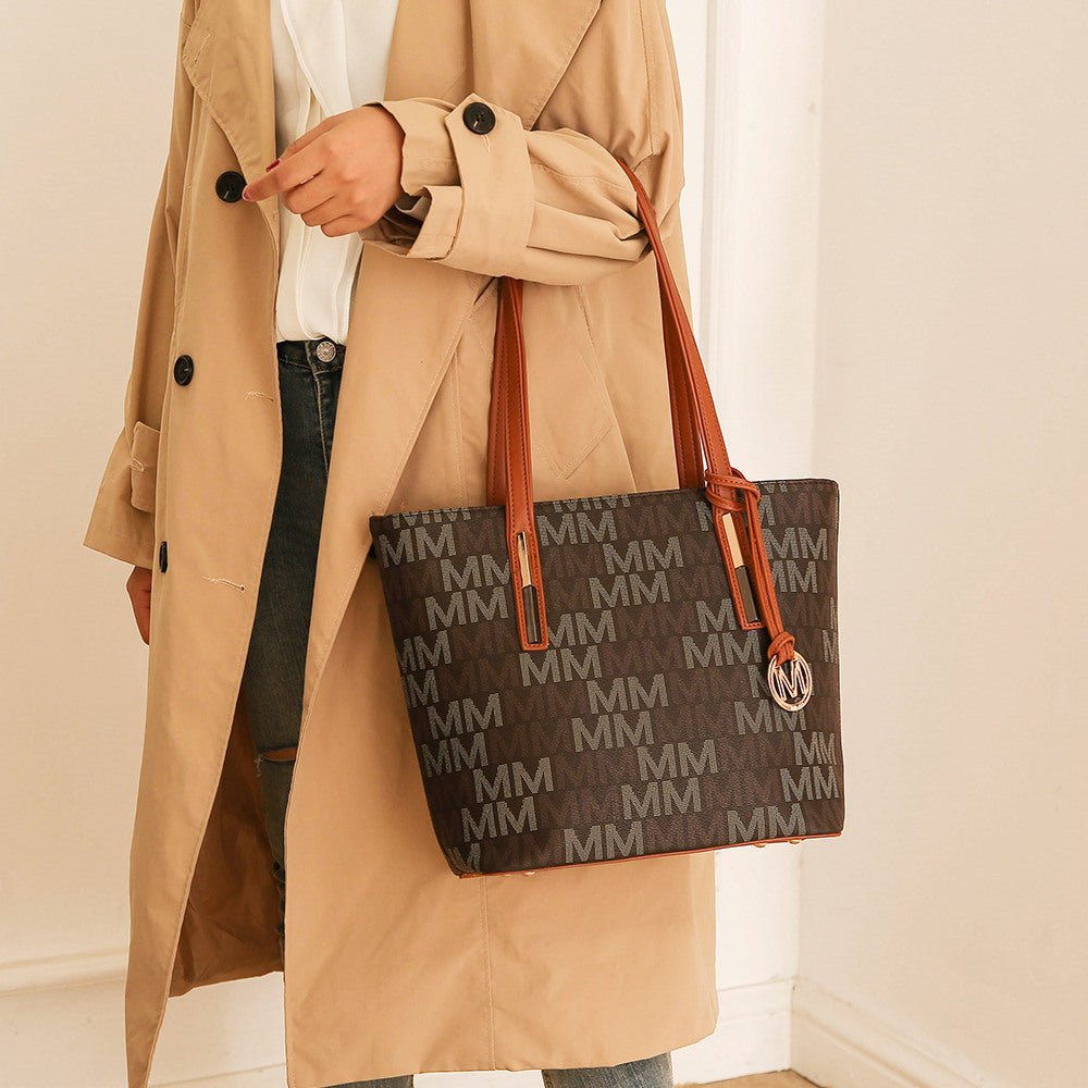 MKF Collection Aylet M Tote with Mini Handbag and Wristlet Pouch by Mia Made of high-quality vegan leather