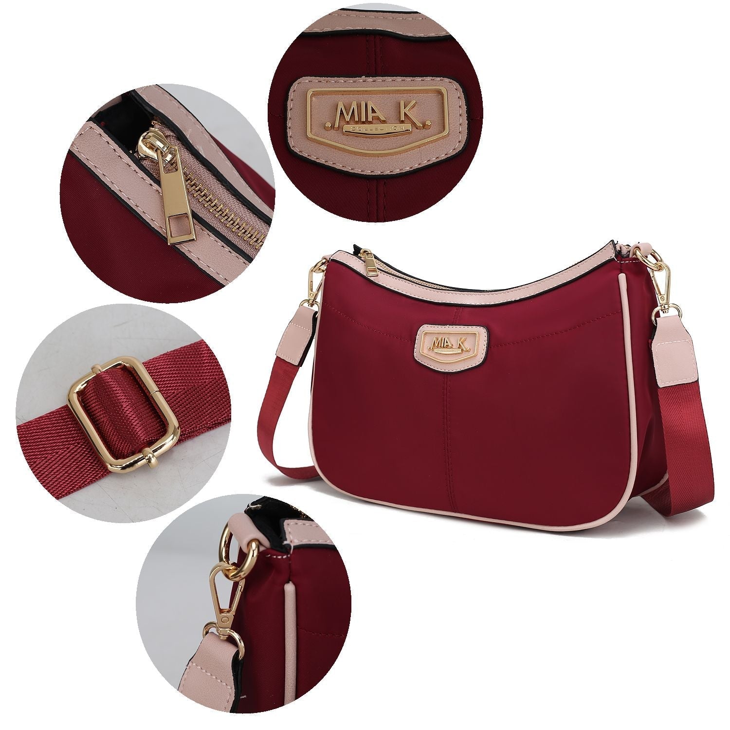 MKF Collection Freya Women Crossbody Bag and Pouch by Mia K