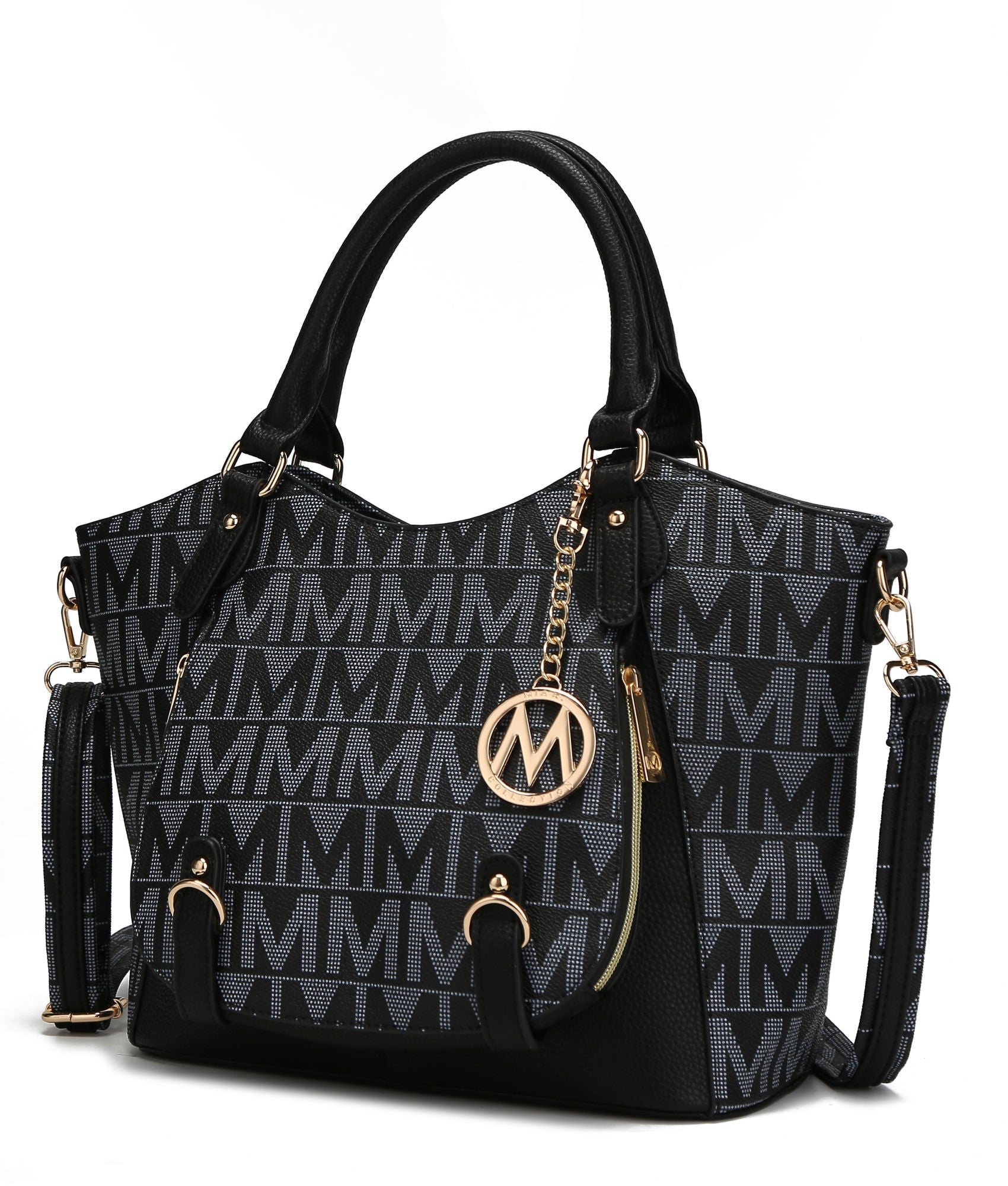 MKF Collection Fula Signature Satchel Bag by Mia Made of high-quality vegan leather