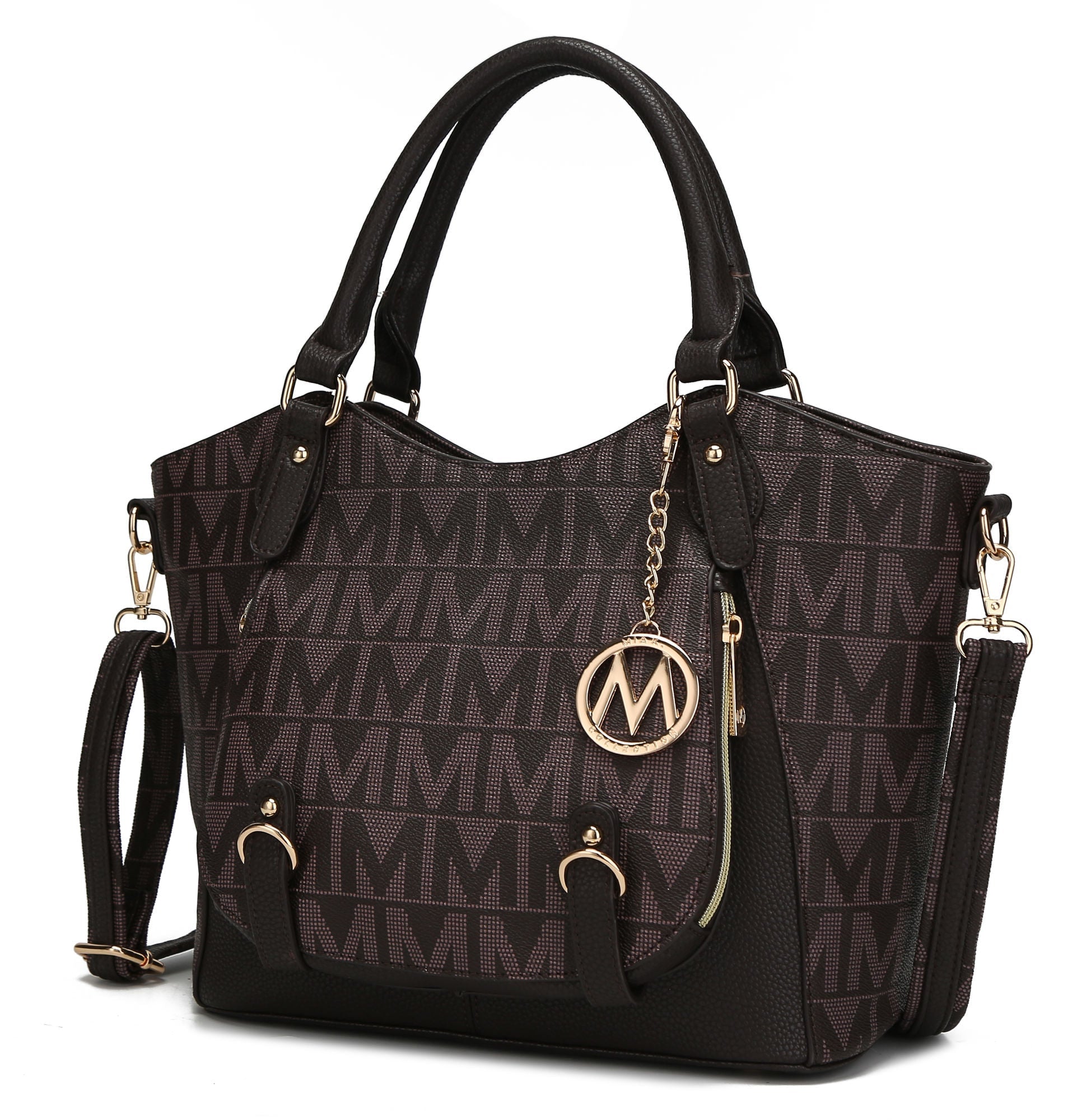MKF Collection Fula Signature Satchel Bag by Mia Made of high-quality vegan leather