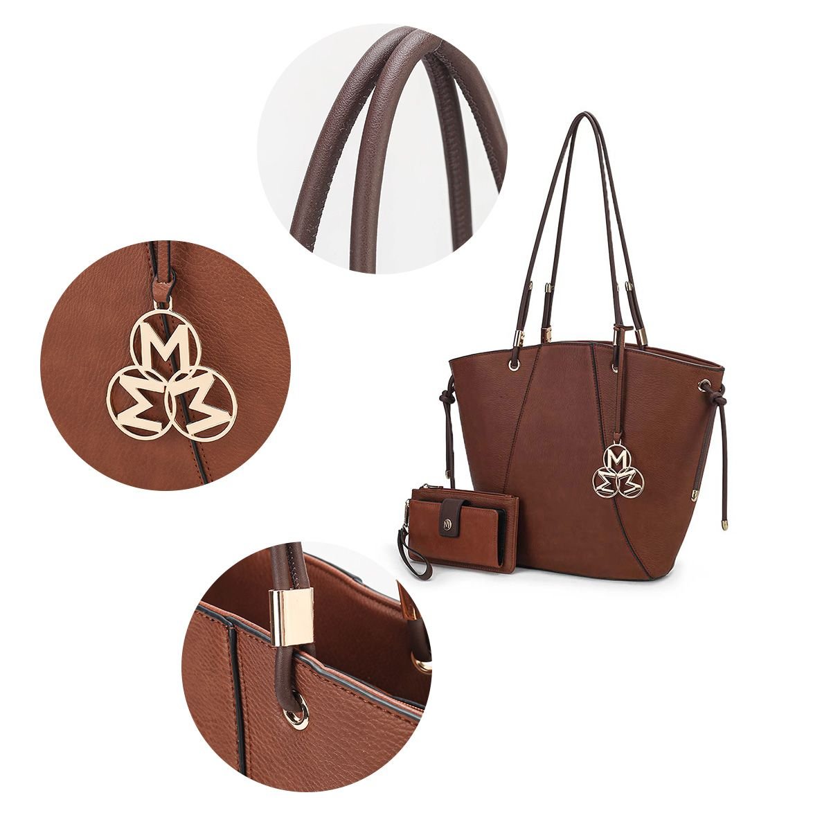 MKF Collection Liv Tote and Wallet Set Fashion Handbag by Mia K.