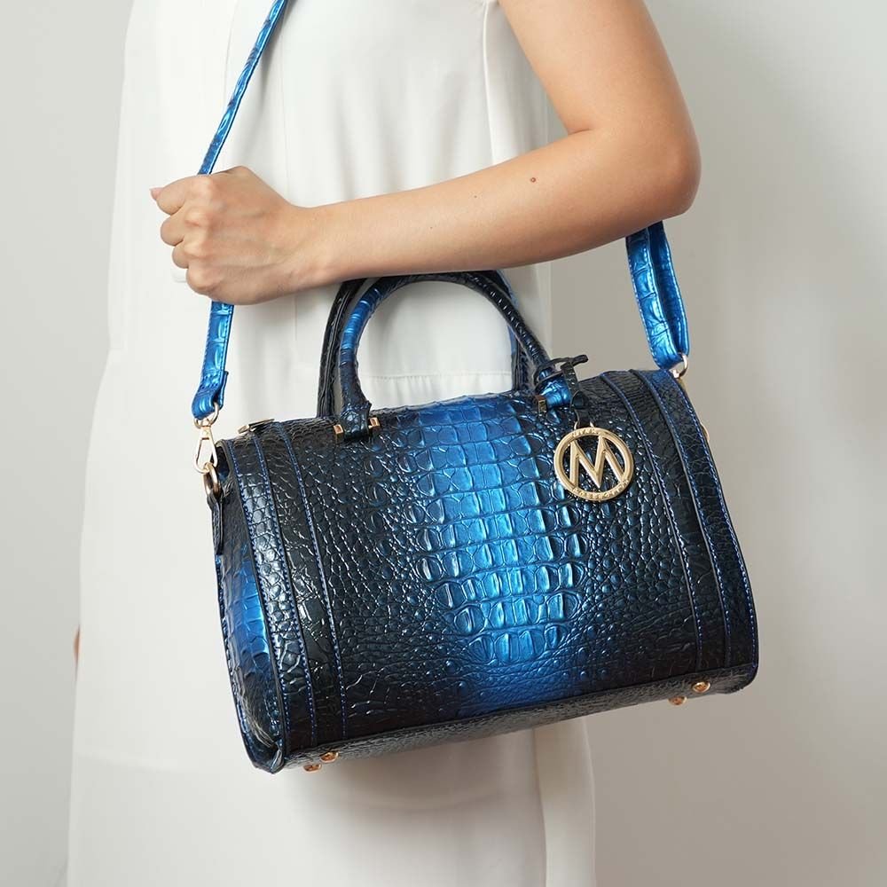 MKF Collection Usal Croc-Embossed Satchel Women's Bag by Mia K