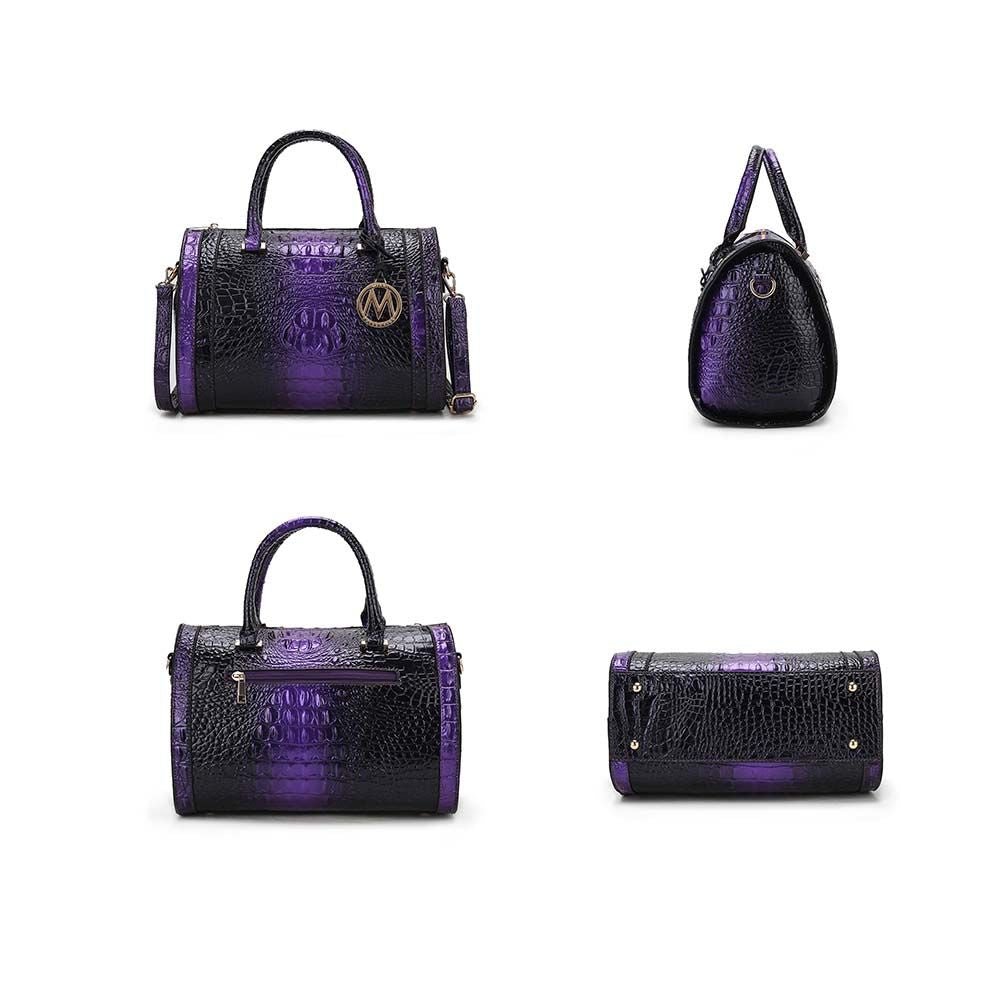 MKF Collection Usal Croc-Embossed Satchel Women's Bag by Mia K