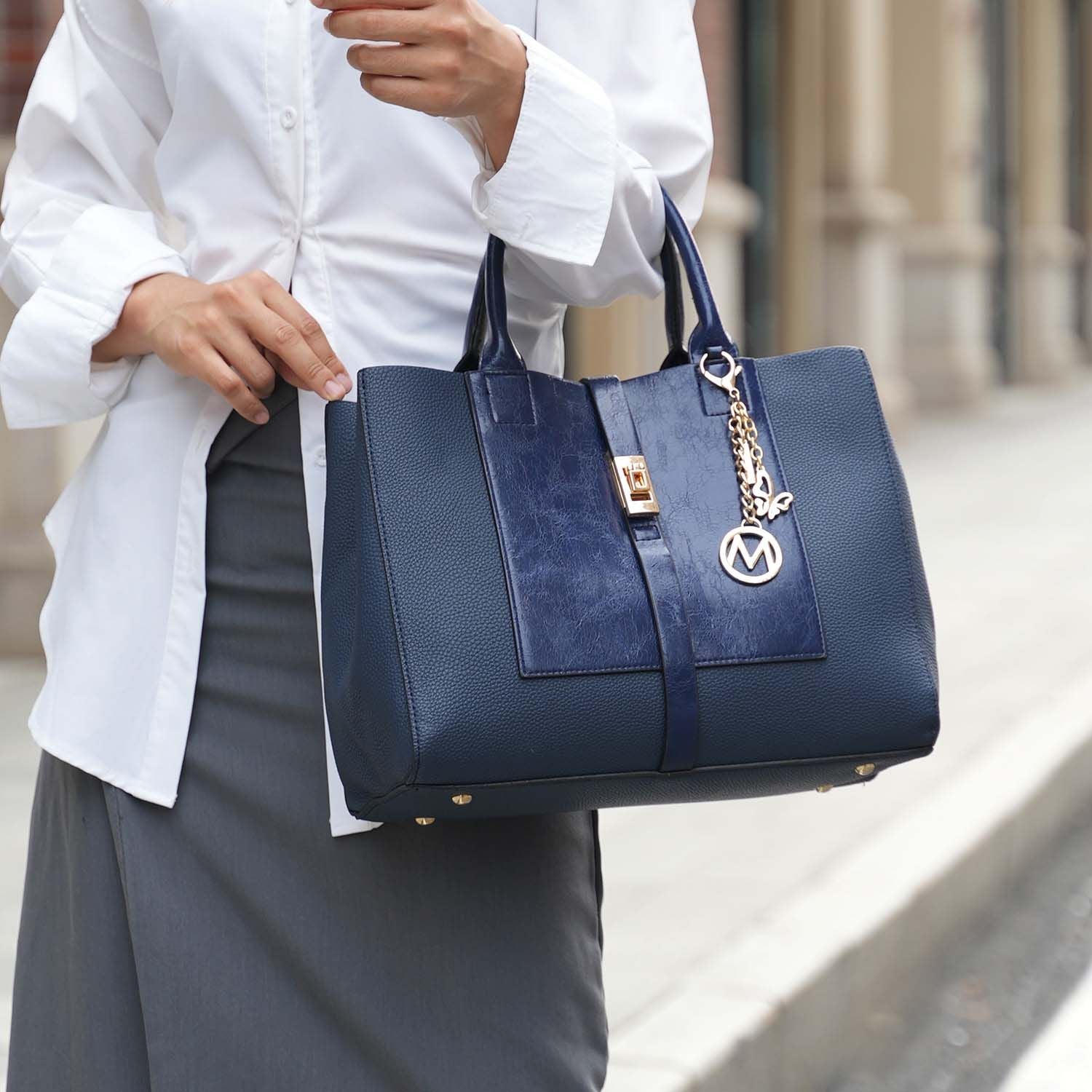 MKF Collection Yola Satchel Bag with Wallet Vegan Leather Women by Mia K