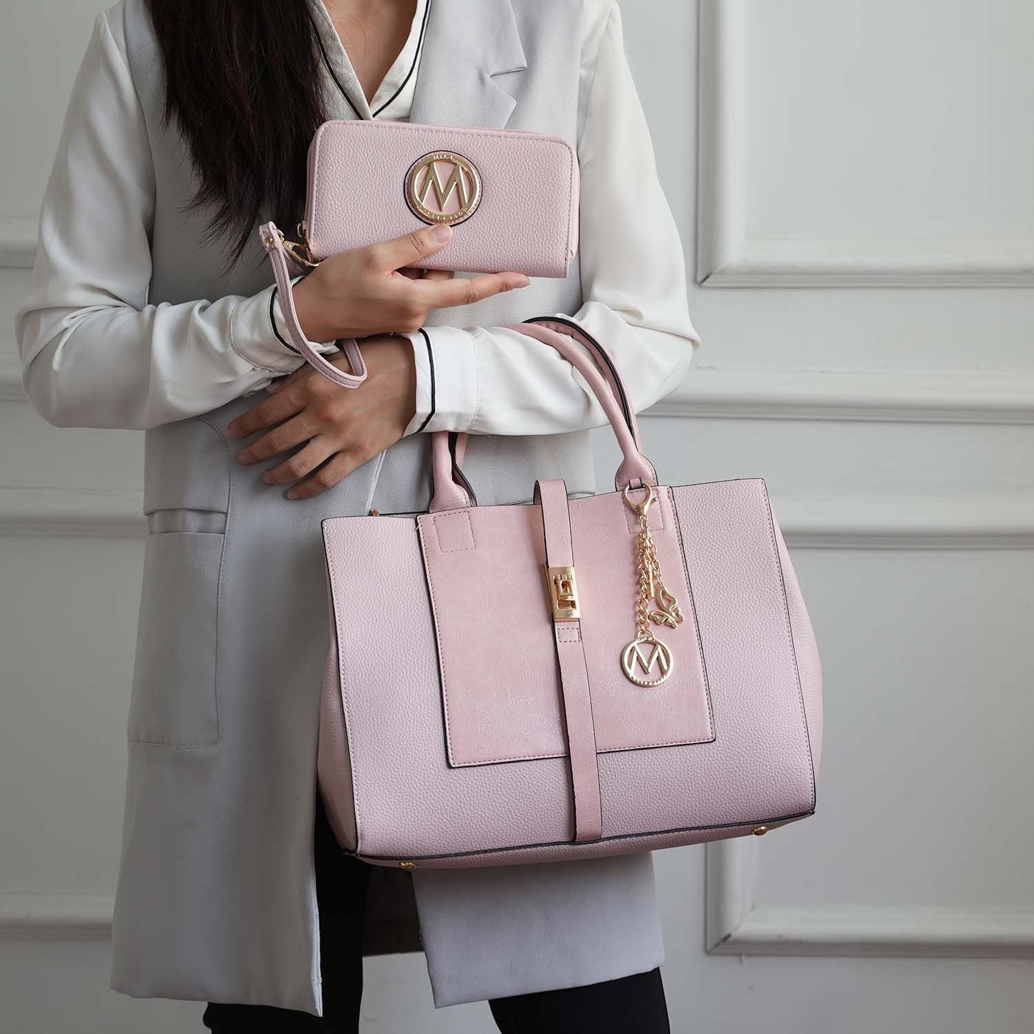 MKF Collection Yola Satchel Bag with Wallet Vegan Leather Women by Mia K